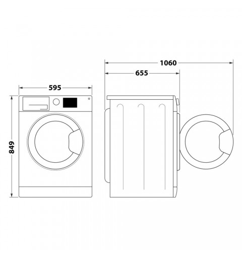 Hotpoint NTS M11 93 BLACK IT secadora Independiente Carga frontal 9 kg A+++ Negro