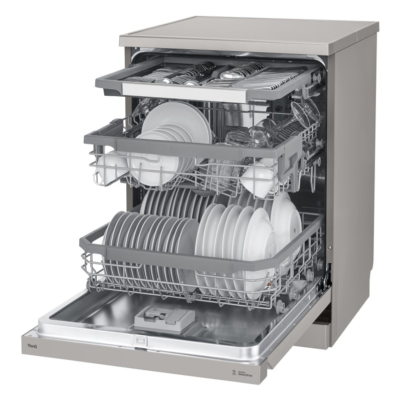 LG DF365FPS Spülmaschine Freistehend 14 Maßgedecke B