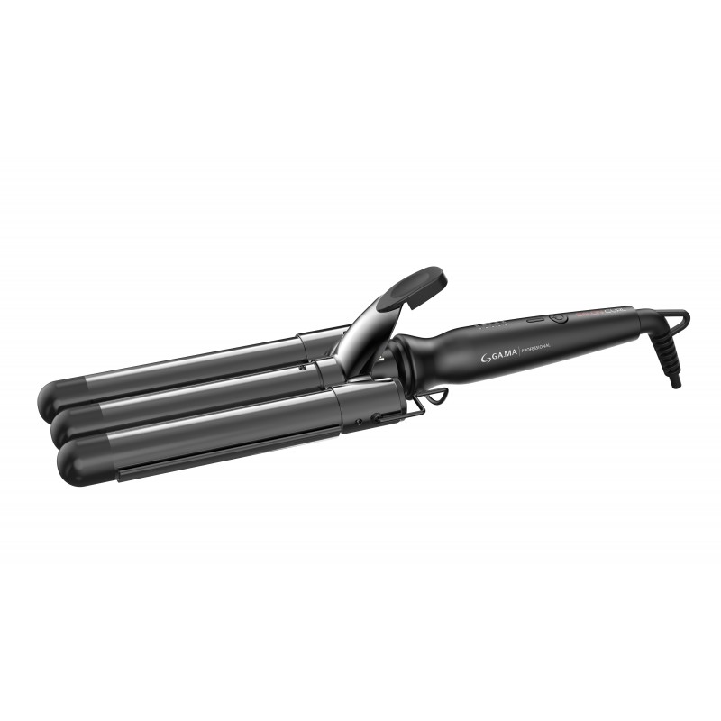 GA.MA Triferro Salon Curl Rizador de pelo Caliente Negro 95 W 3 m