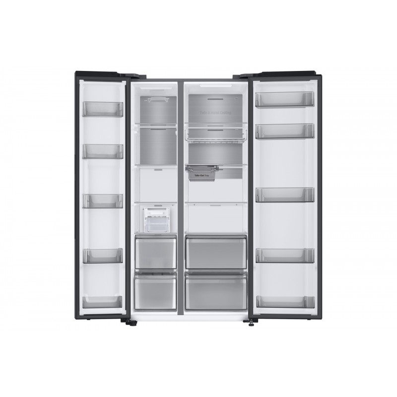 Samsung RS66DG815CB1 Side-by-Side Kühlkombination Freistehend 652 l C Anthrazit