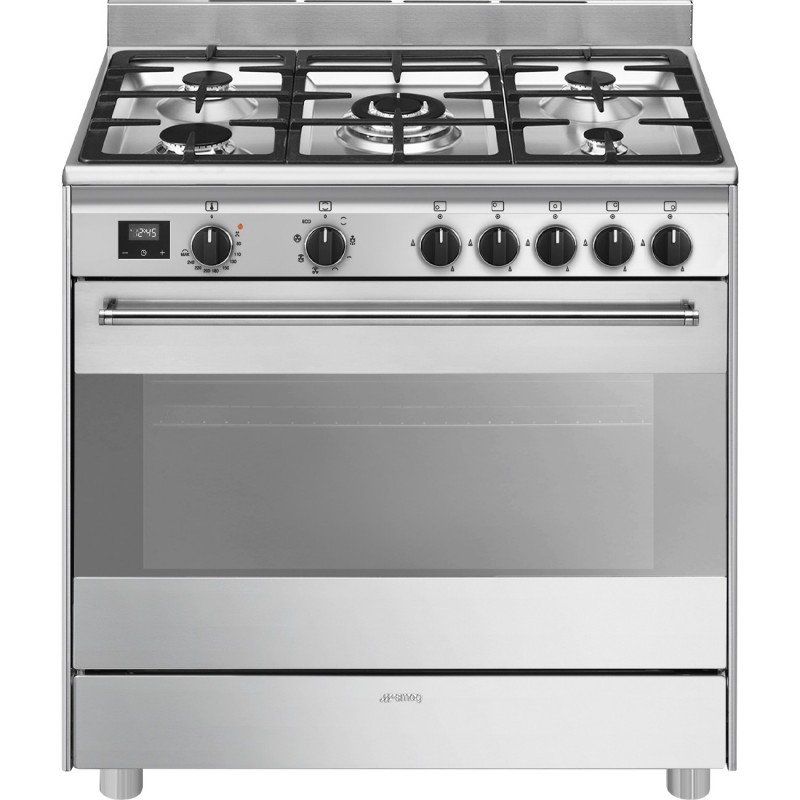 Smeg Master BG91X2 cocina Cocina independiente Eléctrico Encimera de gas Acero inoxidable A