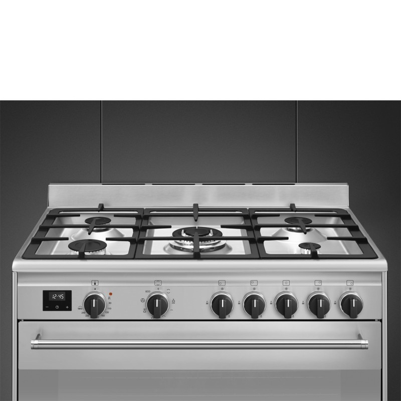 Smeg Master BG91X2 cocina Cocina independiente Eléctrico Encimera de gas Acero inoxidable A