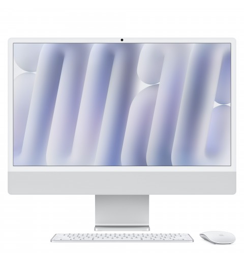 Apple iMac 24-inch with Retina 4.5K display M4 chip with 8‑core CPU and 8‑core GPU, 16GB, 256GB SSD - Silver