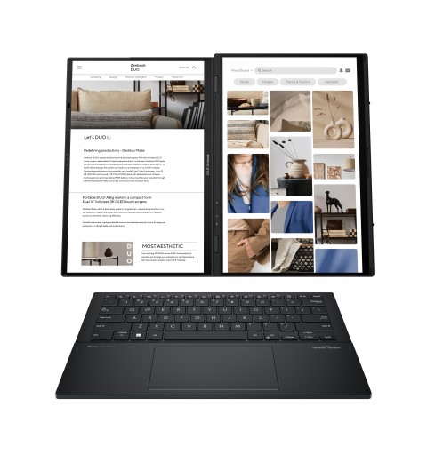 ASUS Zenbook Duo OLED UX8406MA-PZ286W Intel Core Ultra 7 155H Laptop 35.6 cm (14") Touchscreen 3K 16 GB LPDDR5x-SDRAM 1 TB SSD