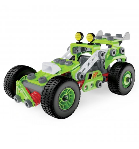 Meccano JUNIOR - COCHE BUGGY - Kit de construcción de modelo STEAM de buggy con motor de fricción deluxe 3 en 1 - 6055133 -