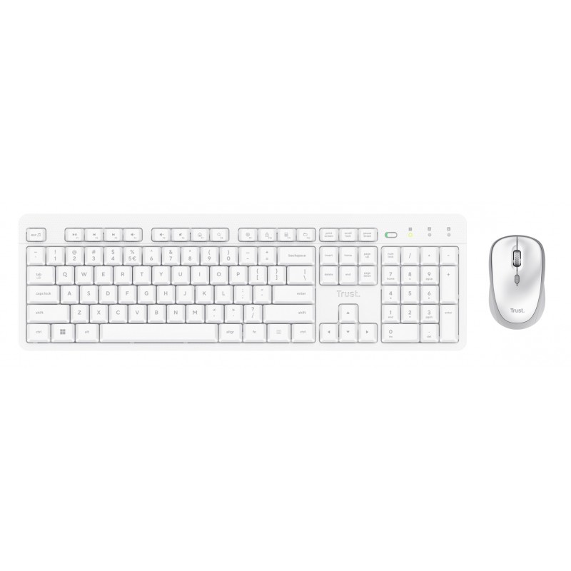 Trust Ody II keyboard Mouse included Home Office RF Wireless Italian White