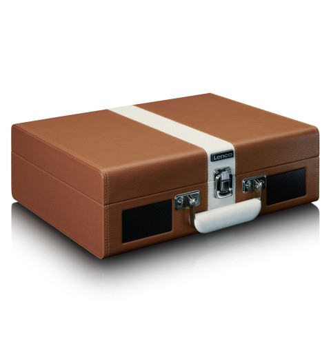 Lenco TT-120BNWH Belt-drive audio turntable Brown, White
