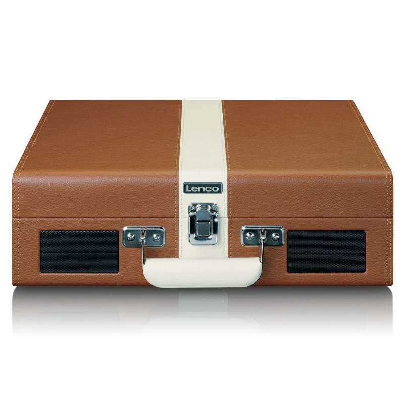 Lenco TT-120BNWH Belt-drive audio turntable Brown, White
