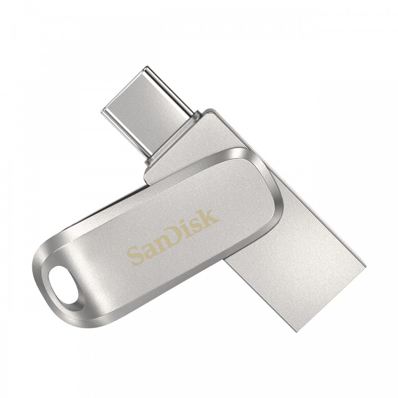 SanDisk Ultra Dual Drive Luxe unità flash USB 64 GB USB Type-A USB Type-C 3.2 Gen 1 (3.1 Gen 1) Acciaio inox
