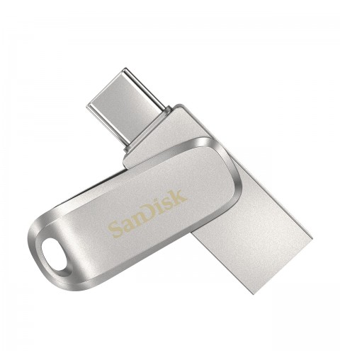 SanDisk Ultra Dual Drive Luxe lecteur USB flash 64 Go USB Type-A USB Type-C 3.2 Gen 1 (3.1 Gen 1) Acier inoxydable