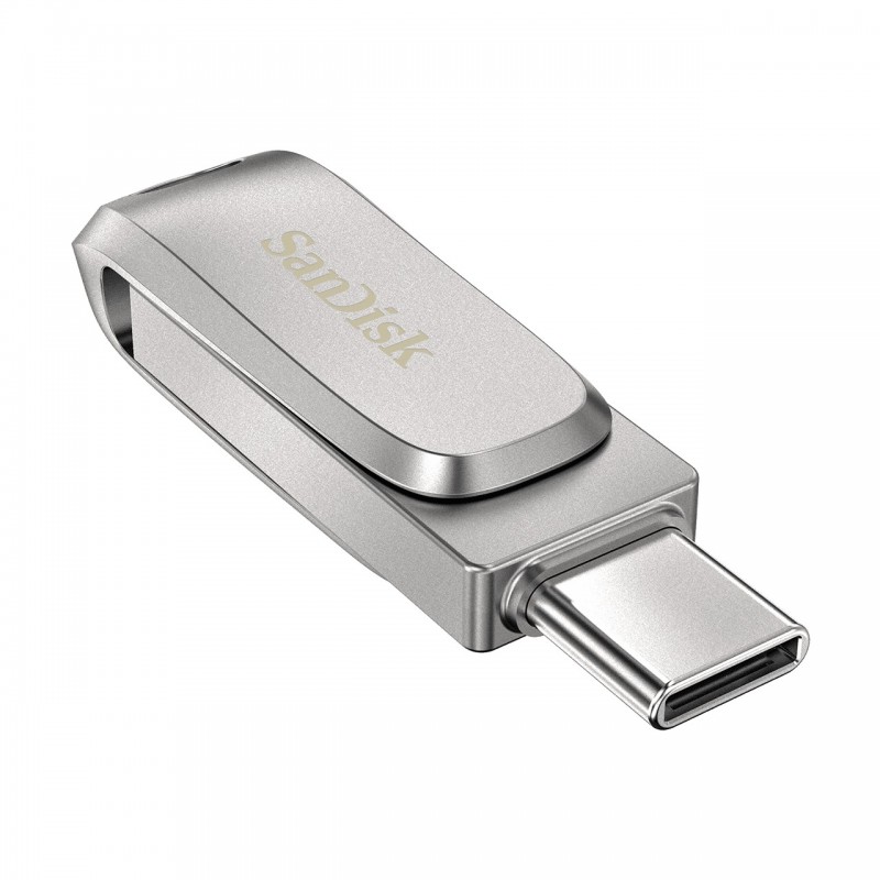 SanDisk Ultra Dual Drive Luxe unità flash USB 64 GB USB Type-A USB Type-C 3.2 Gen 1 (3.1 Gen 1) Acciaio inox