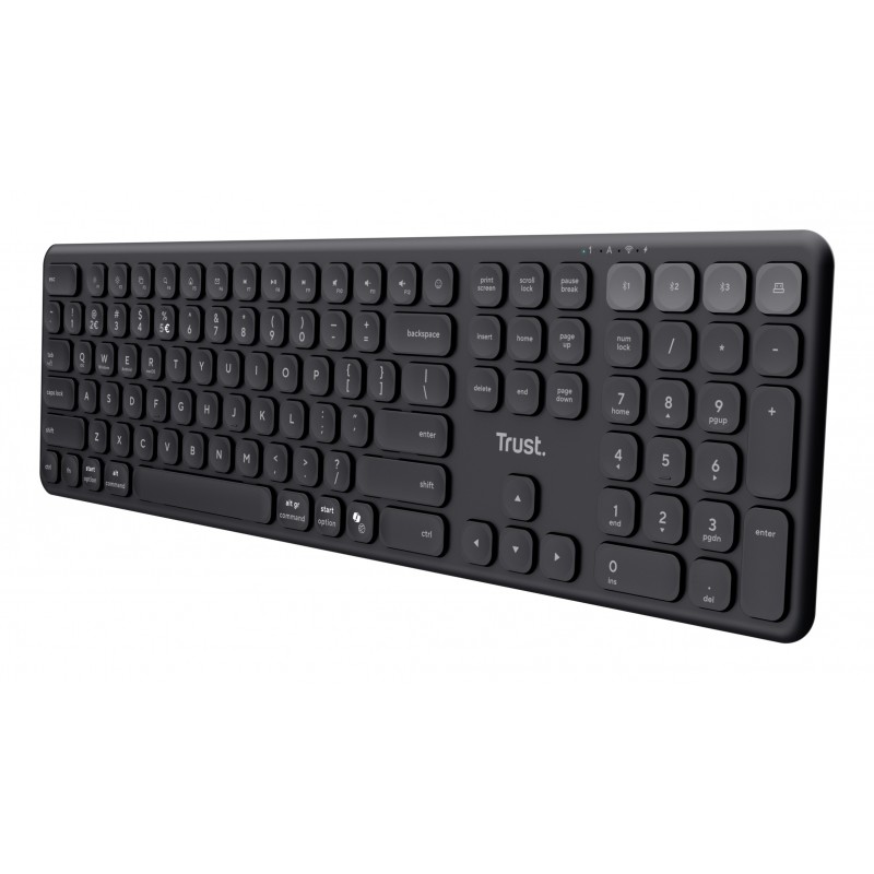 Trust Vaiya teclado Universal USB + RF Wireless + Bluetooth Italiano Negro