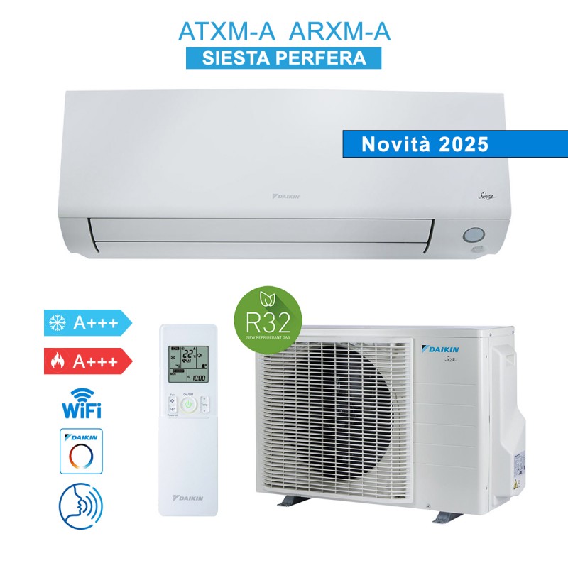 DAIKIN ATXM25A ARXM25A Air Conditioner 9000Btu 2.5KW WiFi Siesta Perfera 2025 A+++/A+++ Inverter R32