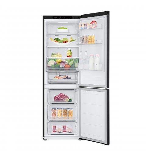 LG GBV3100DEP Frigorifero combinato, Classe D, 344L, Fresh Converter, Porte piatte, Nero