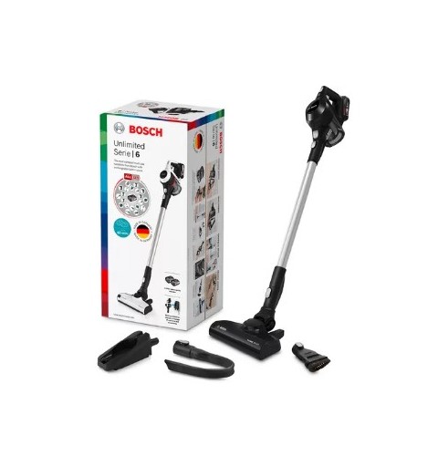 Bosch Serie 6 BBS611BSC stick vacuum electric broom 2-in-1 stick vacuum Battery Dry Bagless Black 2.5 Ah