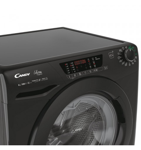 Candy Ultra Hygiene HE1584TWMBB6-S Waschmaschine Frontlader 8 kg 1500 RPM Schwarz