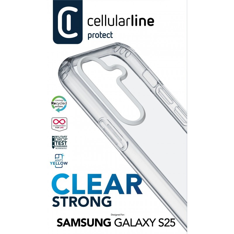 Cellularline CLEARDUOGALS25T mobile phone case 16.1 cm (6.36") Cover Transparent