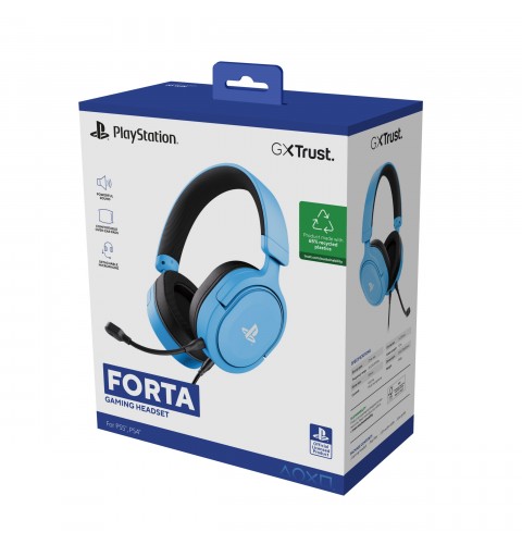 Trust GXT 498B Forta Kopfhörer Kabelgebunden Kopfband Gaming Blau