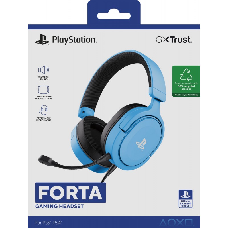 Trust GXT 498B Forta Kopfhörer Kabelgebunden Kopfband Gaming Blau