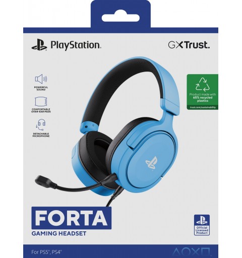 Trust GXT 498B Forta Kopfhörer Kabelgebunden Kopfband Gaming Blau