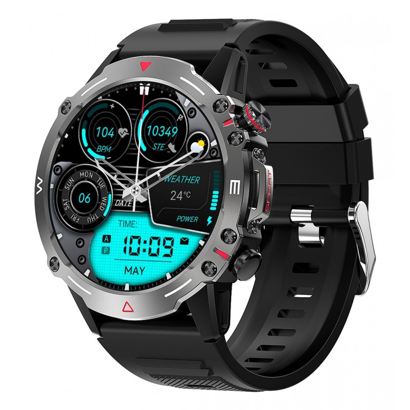 Trevi T-FIT 510 A 3,63 cm (1.43") AMOLED Digital 466 x 466 Pixeles Pantalla táctil Negro