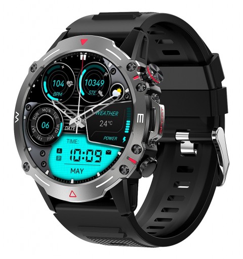 Trevi T-FIT 510 A 3,63 cm (1.43") AMOLED Digital 466 x 466 Pixeles Pantalla táctil Negro