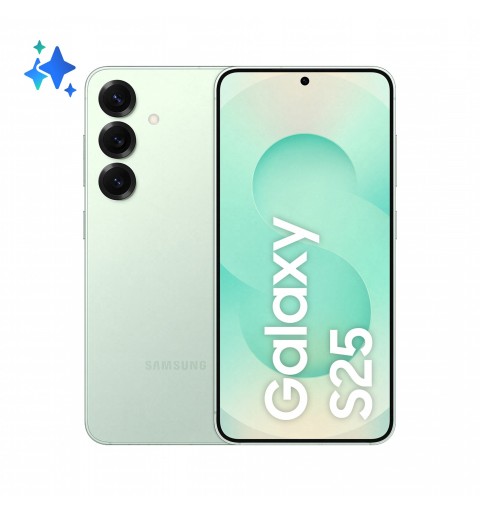 Samsung Galaxy S25 15,8 cm (6.2") Double SIM Android 15 5G USB Type-C 12 Go 256 Go 4000 mAh Couleur menthe
