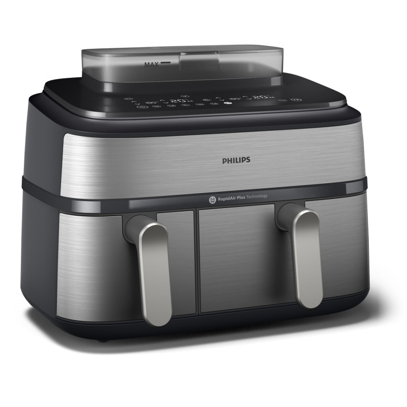 Philips 5000 series NA555 00 freidora Doble 9 L Independiente 2750 W Freidora de aire caliente Plata
