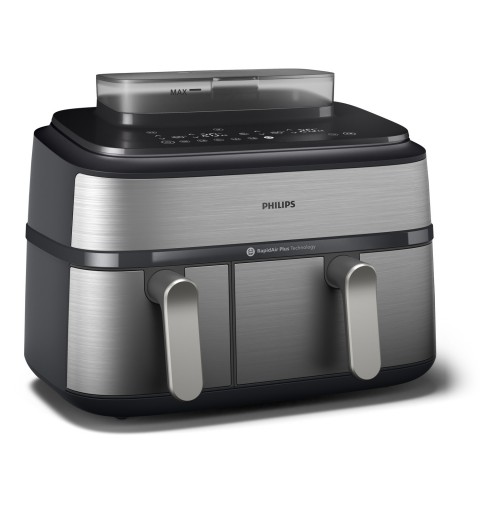 Philips 5000 series NA555 00 freidora Doble 9 L Independiente 2750 W Freidora de aire caliente Plata