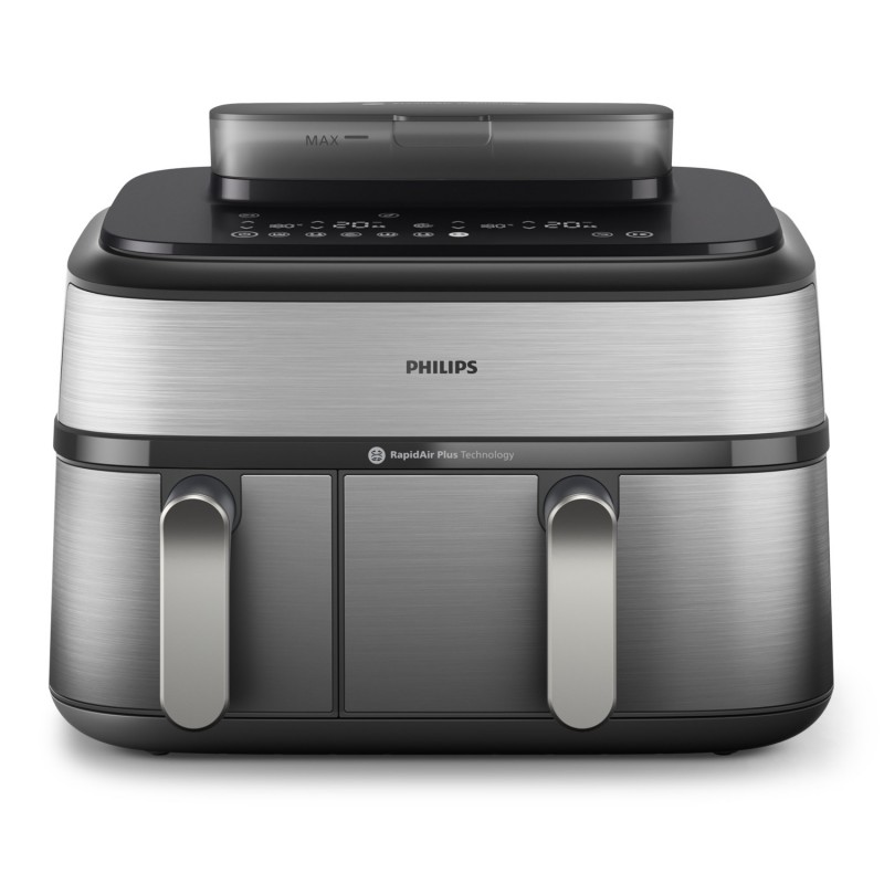 Philips 5000 series NA555 00 freidora Doble 9 L Independiente 2750 W Freidora de aire caliente Plata