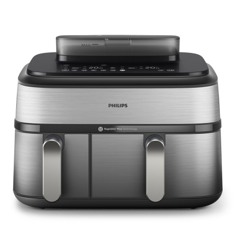 Philips 5000 series NA555 00 freidora Doble 9 L Independiente 2750 W Freidora de aire caliente Plata