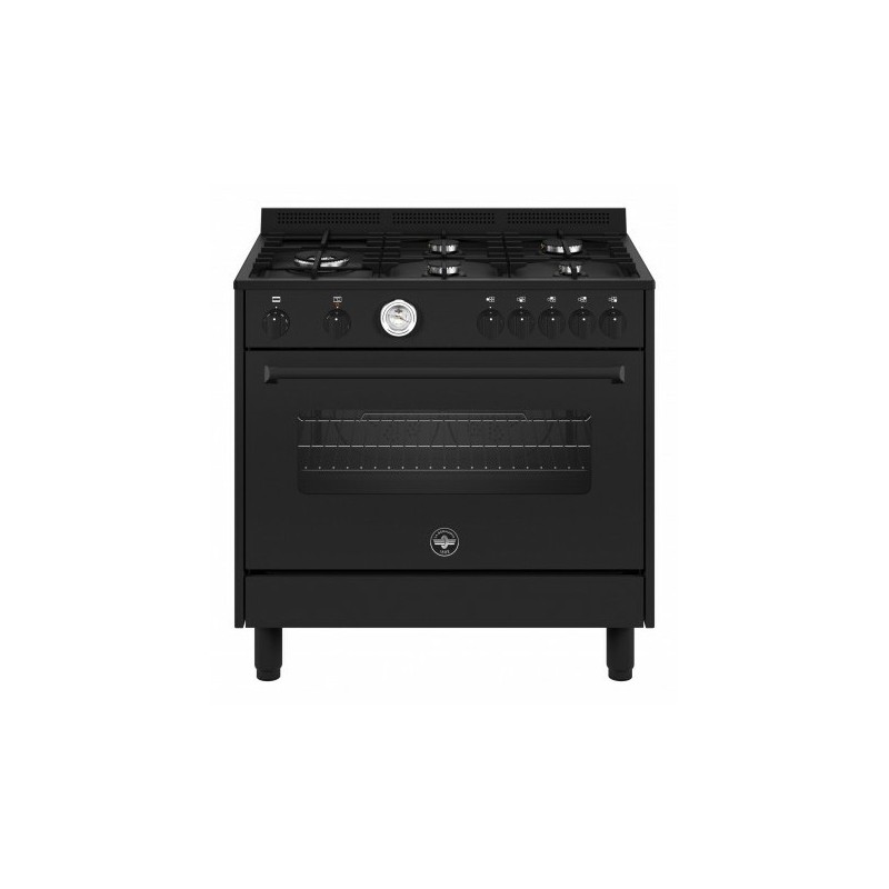 Bertazzoni La Germania Americana AMN965ETN24 Küchenherd Freistehender Herd Elektro Gaskochfeld Schwarz