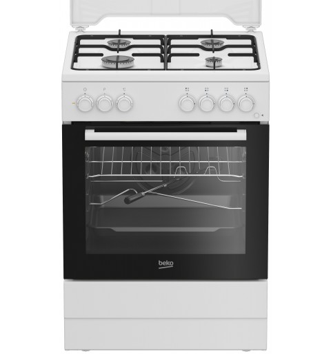 Beko Forno Elettrico Statico con Grill Elettrico e Timer,coperchio in metallo, ventilazione tangenziale, Classe A, Bianco