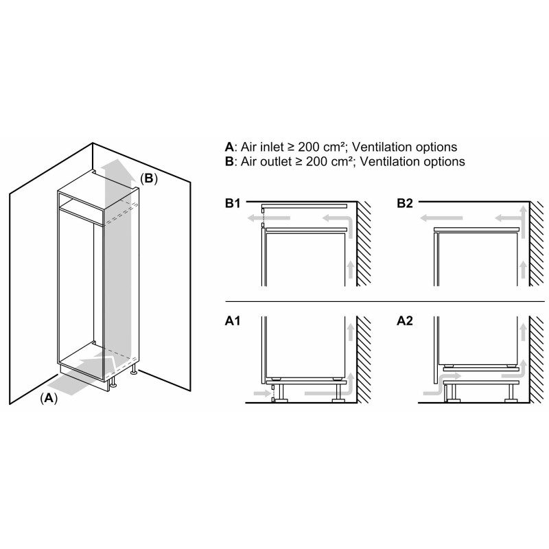 Bosch Serie 2 KIL82NSE0 frigo combine Intégré 280 L E Blanc