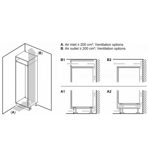 Bosch Serie 2 KIL82NSE0 frigo combine Intégré 280 L E Blanc