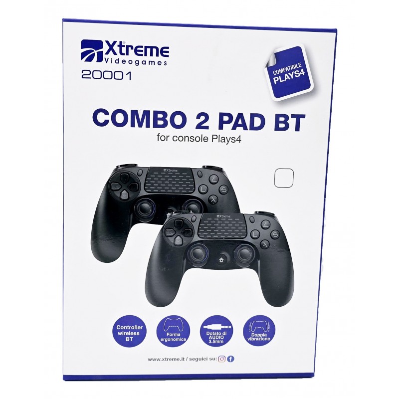 Xtreme 20001 Gaming Controller Black Bluetooth Gamepad Analogue Digital PlayStation 4