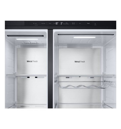 LG GSLE91EVAC side-by-side refrigerator Freestanding 628 L C Black