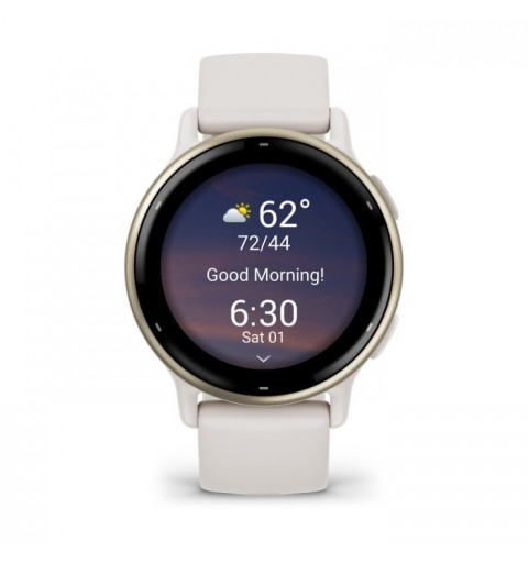 Garmin Vivoactive 5 3,05 cm (1.2") AMOLED Digitale 390 x 390 Pixel Touch screen Bianco Wi-Fi GPS (satellitare)