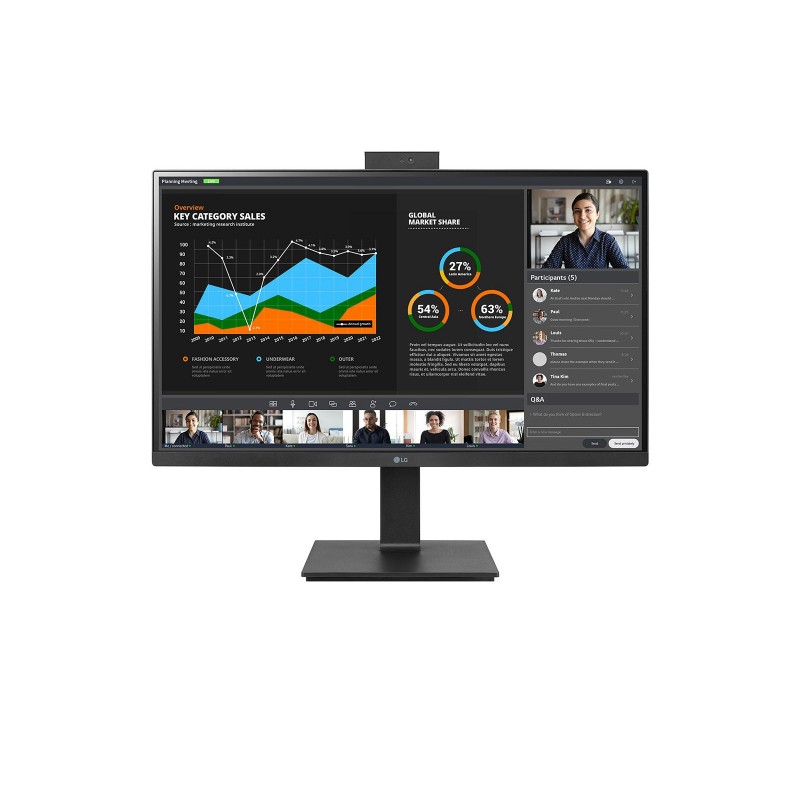 LG 27BQ75QC-B Computerbildschirm 68,6 cm (27") 2560 x 1440 Pixel Quad HD LED Schwarz