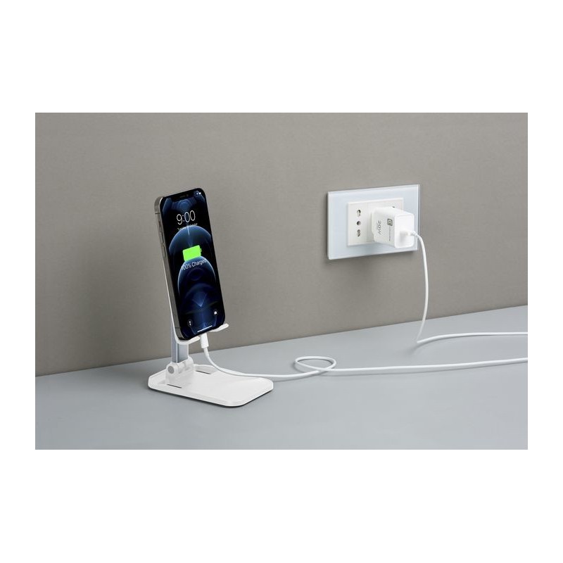 Cellularline Charge & Stand Kit - iPhone 8 or later Kit di accessori per iPhone, con funzione di ricarica e supporto.
