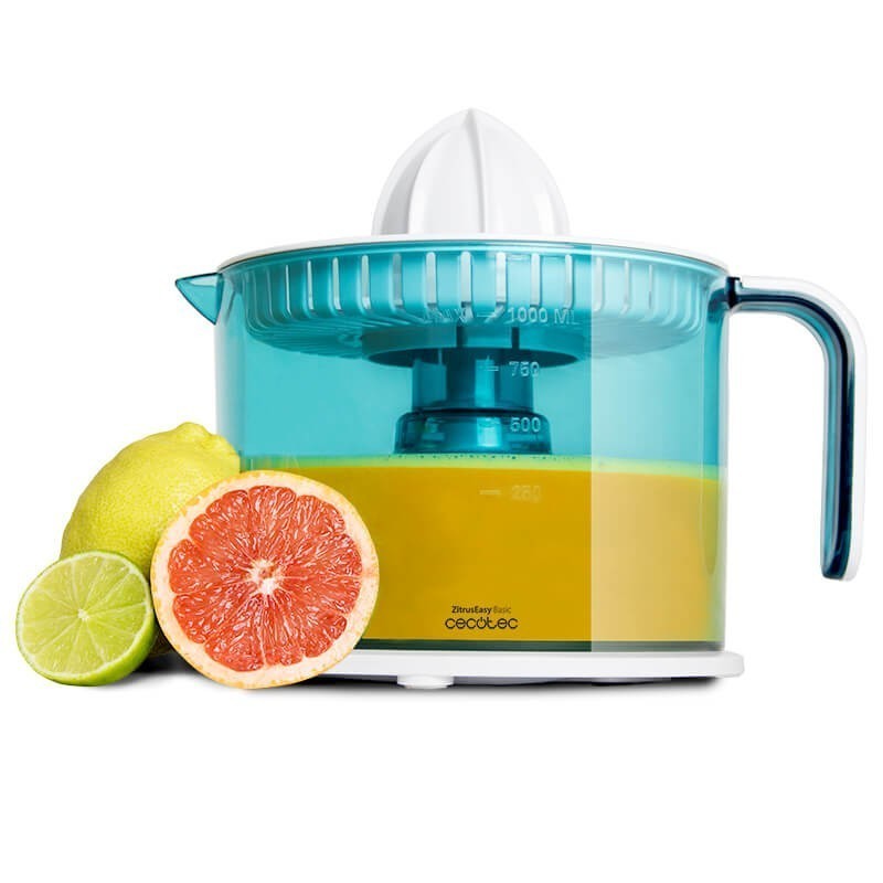 Cecotec ZitrusEasy Basic Hand juicer 40 W Transparent, Turquoise, White