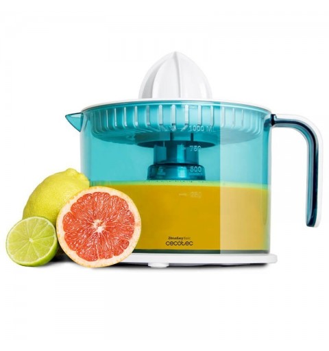 Cecotec ZitrusEasy Basic Presse-agrumes 40 W Transparent, Turquoise, Blanc