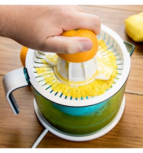 Cecotec ZitrusEasy Basic Hand juicer 40 W Transparent, Turquoise, White