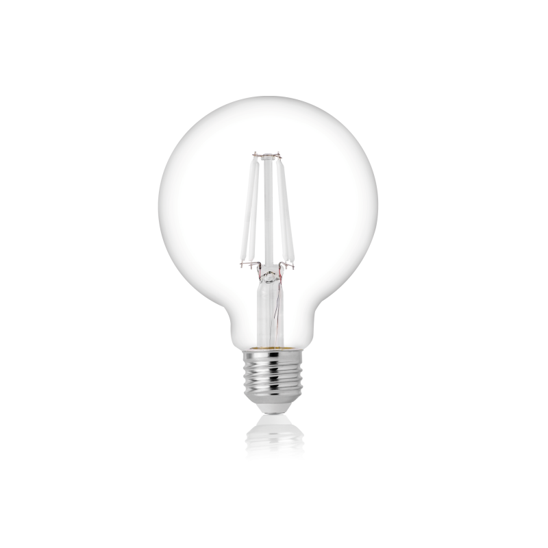 Ideal Lux E27 GLOBO D95 FILAMENT 4W 3000K CRI80 BIANCO Mod. 345840 Lampadina