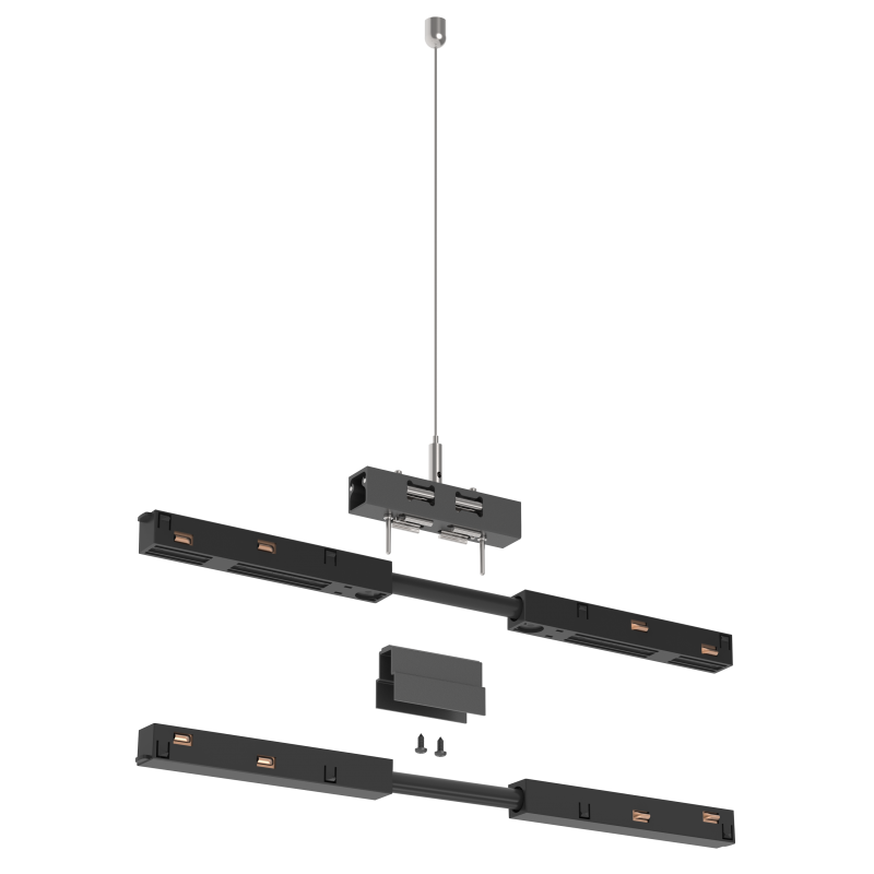 Ideal Lux EGO KIT BI-EMISSION PENDANT CABLE 2 MT BK Mod. 322490 Sistema Lineare