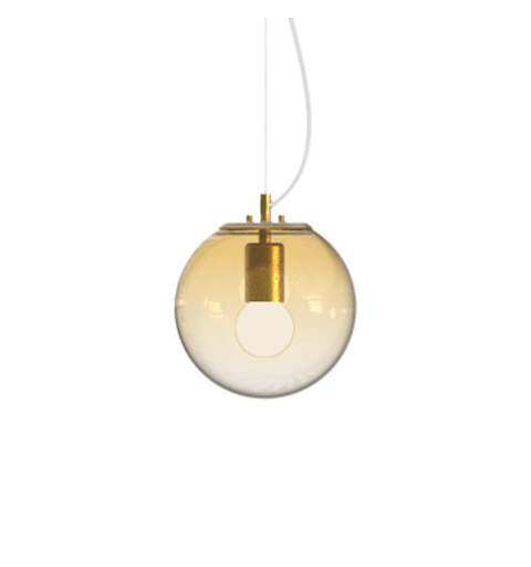 Ideal Lux MAPA CLEAR SP1 D20 AMBRA Mod. 346540 Lampada A Sospensione 1 Luce