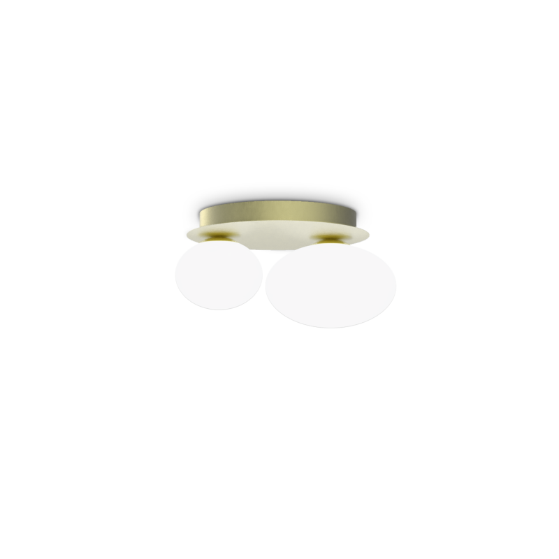 Ideal Lux NINFEA AP2 OTTONE Mod. 346533 Lampada Da Parete 2 Luci