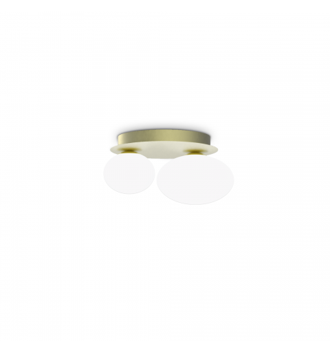 Ideal Lux NINFEA AP2 OTTONE Mod. 346533 Lampada Da Parete 2 Luci