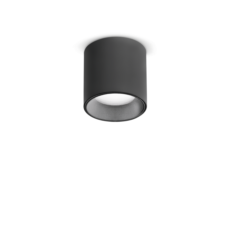 Ideal Lux NITRO PL ROUND D04 NERO 2700K Mod. 342795 Lampada Da Soffitto 1 Luce