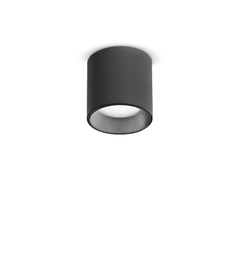 Ideal Lux NITRO PL ROUND D04 NERO 2700K Mod. 342795 Lampada Da Soffitto 1 Luce